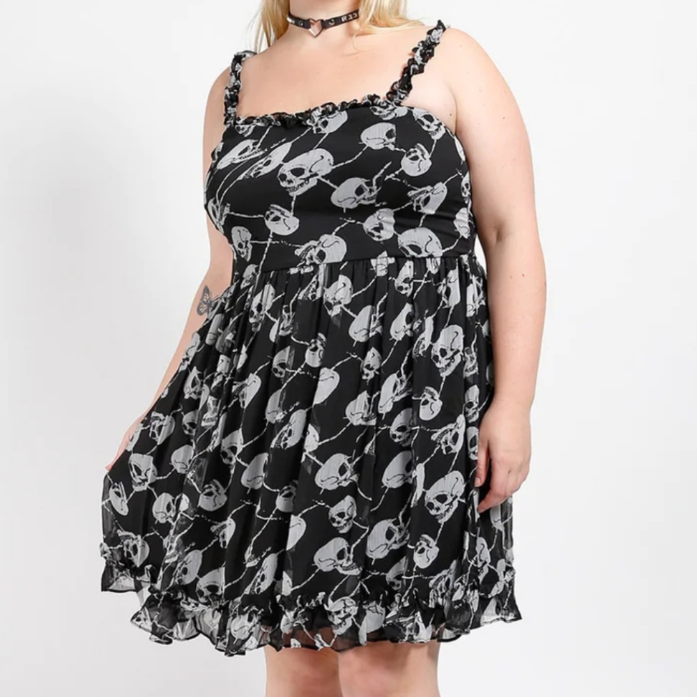 Tripp NYC & Torrid Colab Skull Dress Size 5 5X HTF - Picture 2 of 13